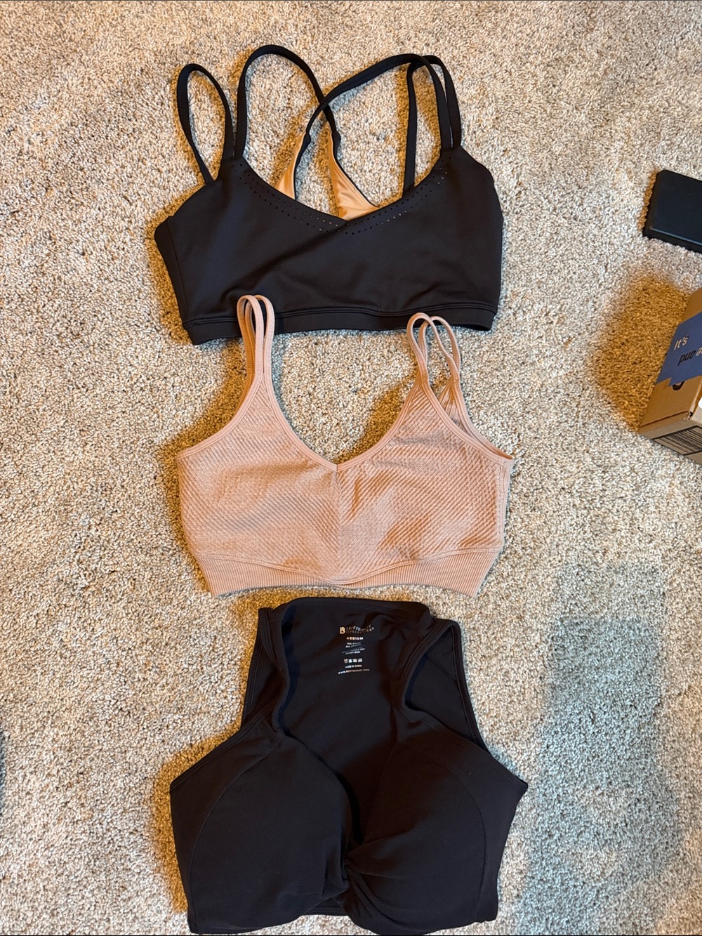 Women’s Sports Bra Bundle - Black & Nude